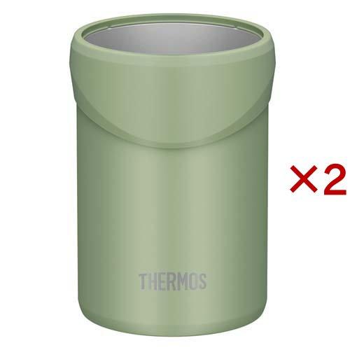 サーモス 保冷缶ホルダー 350ml缶用 タンブラー カーキ JDU-350 KKI ( 2セット ...
