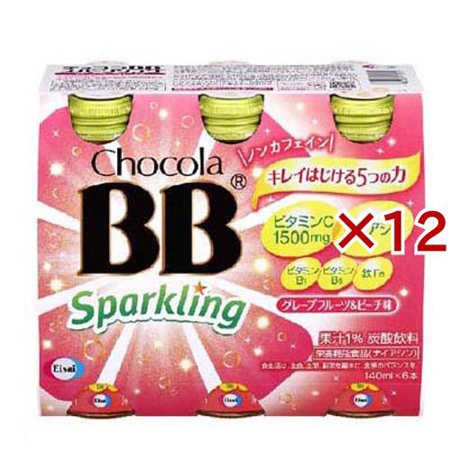 チョコラBBスパークリング 栄養機能食品(ナイアシン) ( 6本入×12セット(1本140ml) )...