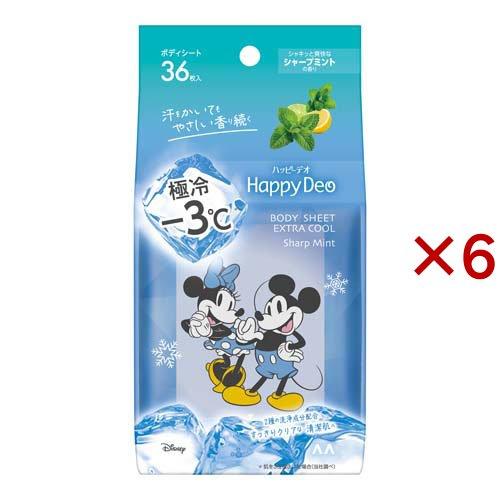 マンダム ハッピーデオ ボディシート 極冷 シャープミント ( 36枚入×6セット )/ ハッピーデ...