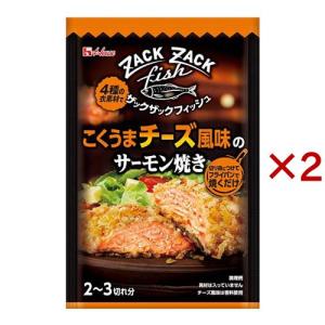 ハウス ザックザックフィッシュ こくうまチーズ風味のサーモン焼き ( 31.5g×2セット )/ ハウス｜soukai