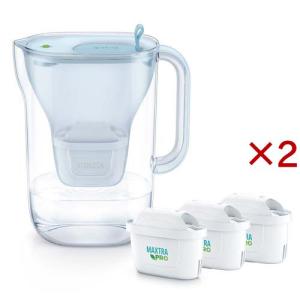 ブリタ ポット型 スタイルエコ パウダーブルー マクストラプロ カートリッジ 3個付き ( 2セット )/ ブリタ(BRITA)