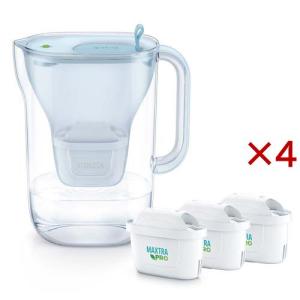 ブリタ ポット型 スタイルエコ パウダーブルー マクストラプロ カートリッジ 3個付き ( 4セット )/ ブリタ(BRITA)