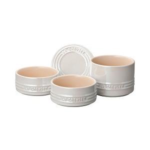 186005 新品未使用 LE CREUSET ルクルーゼ 食器 ラムカン スタッキング ハート型 3点まとめ売り [A1000025380711A] Le Creuset（ル・クルーゼ） プチ・ラムカン・ダムール・セット 食器