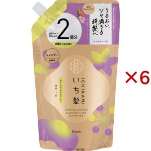 いち髪 ダメージリペア＆カラーケア シャンプー 詰め替え 大容量 ( 640ml×6セット )/ いち髪