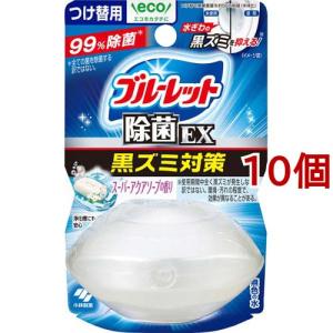 液体ブルーレットおくだけ 除菌EX 黒ズミ対策 スーパーアクアソープの香り つけ替用 ( 70ml×10個セット )/ ブルーレットおくだけ｜soukai