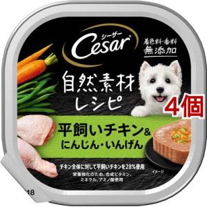 シーザー 自然素材 成犬用 チキン＆にんじん・いんげん 無添加