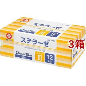 白十字 ステラーゼ 7.5cm*10cm タイプIII 12折 ( 100枚入*3箱セット )/ 白十字｜soukai