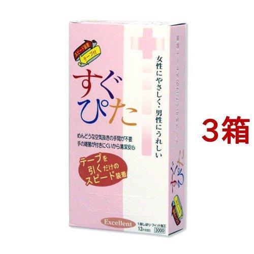 コンドーム/ジャパンメディカル すぐぴた エクセレント ( 12個入*3箱セット )/ すぐぴた