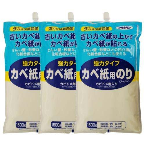 アサヒペン 強力タイプ カベ紙用のり ( 1600g*3袋セット )/ アサヒペン