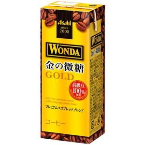 (訳あり)ワンダ 金の微糖 紙パック ( 200ml*24本入 )/ ワンダ(WONDA) ( コーヒー )｜soukaidrink