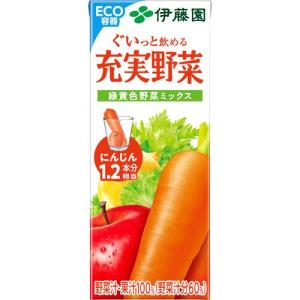 伊藤園 充実野菜 緑黄色野菜ミックス 紙パック ( 200ml*24本入 )/ 充実野菜｜soukaidrink