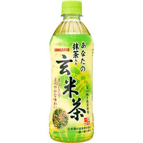 サンガリア あなたの抹茶入り玄米茶 ( 500ml*24本入 )/ あなたのお茶