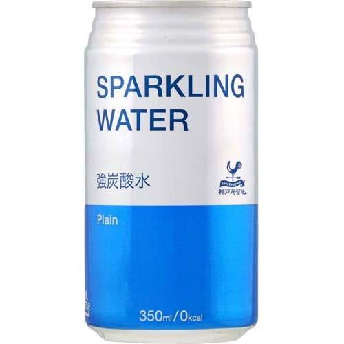 神戸居留地 スパークリングウォーター 強炭酸水 プレーン ソーダ 炭酸水 ( 350ml*24本入 ...