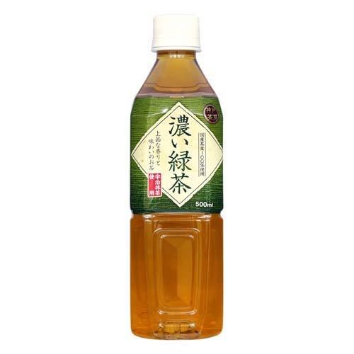 神戸茶房 濃い緑茶 PET 国産茶葉100% 宇治抹茶入り ( 500ml*24本入 )/ 神戸茶房