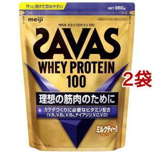 ザバス ホエイプロテイン100 抹茶風味 ( 980g*2袋セット )/ ザバス