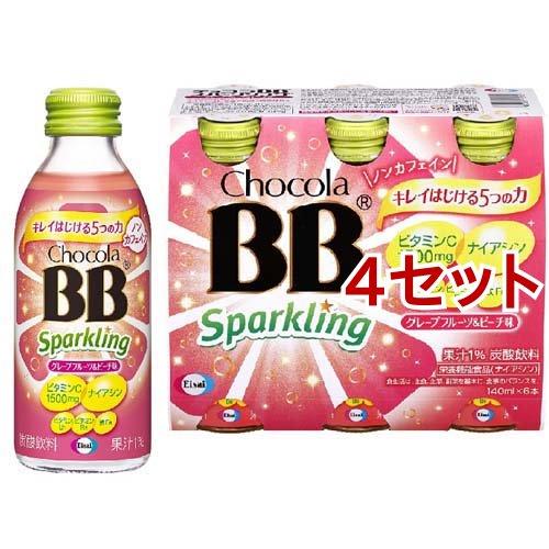 チョコラBBスパークリング 栄養機能食品(ナイアシン) ( 140ml*6本入*4セット )/ チョ...