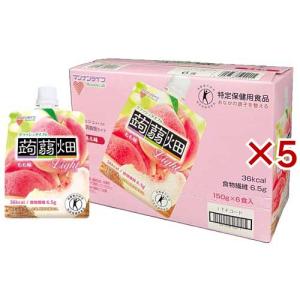 クラッシュタイプの蒟蒻畑ライト もも味 ( 6個入×5セット(1個150g) )/ 蒟蒻畑