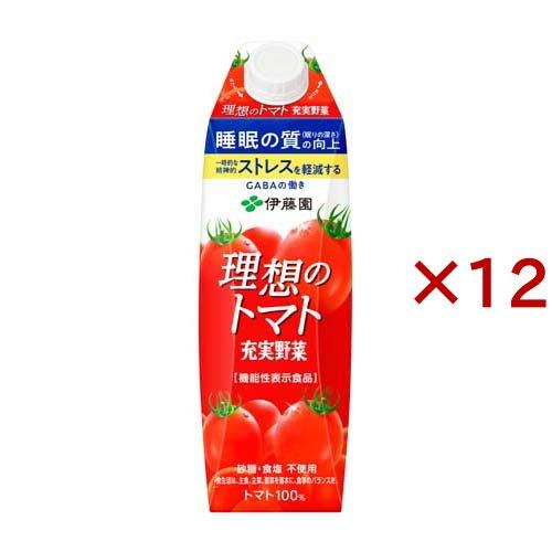 伊藤園 充実野菜 理想のトマト キャップ付き紙パック 機能性表示食品 ( 6本入×2セット(1本1L...