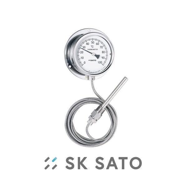 壁掛型隔測式温度計 LB-100S(0〜+50℃) No.3000-05 佐藤計量器 SATO