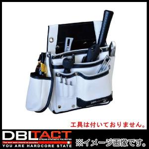 DBLTACT 本革釘袋 2段 DTL-11-WH ホワイト 腰袋