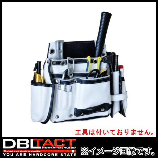 DBLTACT 本革釘袋 2段 DTL-99-WH ホワイト 腰袋