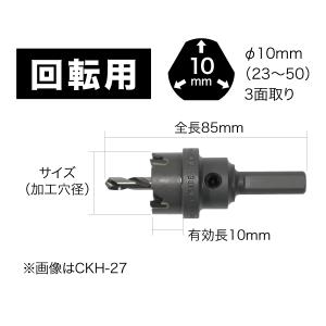 超硬ホールソー 27mm CKH-27 デンサン ジェフコム｜soukoukan