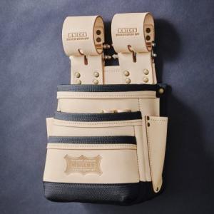 KNICKS（ニックス） 最高級グローブ革使用3段腰袋 (バリスティック生地