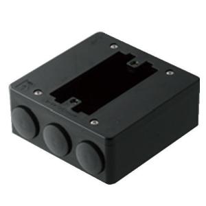 PVKボックス 大形四角(浅型) ブラック 1ヶ おねじキャップ付 PVK-ALN1PKK 未来工業 MIRAI