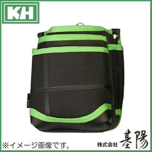 基陽 武尊魂 3段 腰袋 ブラック/グリーン TK03K-G KH 釘袋