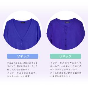 UVカット カーディガン レディース ニット ...の詳細画像3
