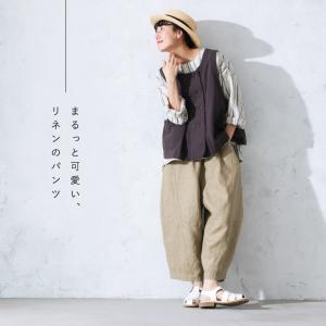 O.W.N まるっと可愛い、リネンのパンツ レ...の詳細画像2
