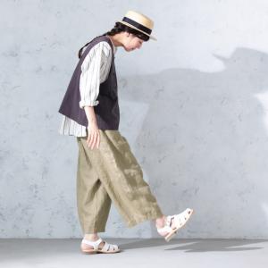 O.W.N まるっと可愛い、リネンのパンツ レ...の詳細画像5