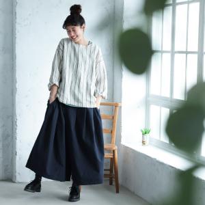 「わがまま別注」ストライプなリネンTee レデ...の詳細画像4