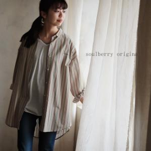 掘り出しバザール シャツ レディース チュニック 綿 コットン 長袖 トップス soulberryオリジナル/お客様都合での返品交換不可
