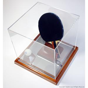 卓球ラケット　ボール　コレクションケース・木製/UVカット｜soulbird