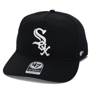 '47 フォーティーセブン シカゴ ホワイトソックス キャップ 帽子 CHICAGO WHITESOX '47 HITCH CAP メジャーリーグ MLB ロゴ刺繍 スナップバック ブラック｜soulstyle