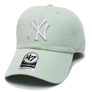 '47 フォーティーセブン ニューヨーク ヤンキース キャップ 帽子 NEWYORK YANKEES '47 CLEAN UP CAP メジャーリーグ MLB ロゴ刺繍 グリーン系｜soulstyle