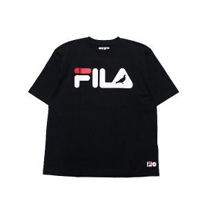 FILA フィラ Tシャツ 半袖Tシャツ ステイプル コラボレーション FILA x STAPLE LOGO S/S TEE メンズ ストリート スポーツ ロゴ FM9889 ブラック 黒 M L XL XXL｜soulstyle