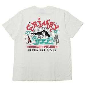 GRIMEY グライミー 半袖Tシャツ CAUSING PANIC THE CHARLESTON BLVD S/S TEE ストリート オーガニックコットン バックプリント GA700 ホワイト M L XL｜soulstyle