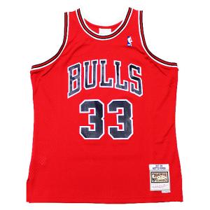 MITCHELL&NESS ミッチェル＆ネス ブルズ スコッティ ピッペン メッシュタンクトップ CHICAGO BULLS SCOTTIE PIPPEN SWINGMAN JERSEY レッド 赤 L XL｜soulstyle