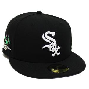 NEW ERA ニューエラ シカゴ ホワイトソックス 5950 キャップ CHICAGO WHITESOX STATE FLOWERS 59FIFTY CAP メジャーリーグ MLB サイド刺繍 ブラック 黒｜soulstyle