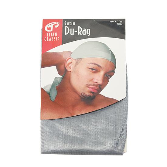 SATIN DU-RAG ドゥーラグ メンズ ストリート HIPHOP ヒップホップ ラップ グレー