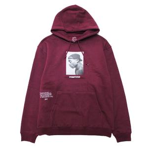 PRIMITIVExTUPAC プリミティブx2パック 2PAC パーカー フーディー スウェット NO CHANGES HOOD コラボ ストリート ヒップホップ バーガンディ L XL XXL｜soulstyle