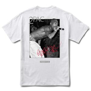 PRIMITIVExTUPAC プリミティブx2パック 2PAC Tシャツ 半袖Tシャツ ENCORE S/S TEE ストリート ヒップホップ コラボレーション ホワイト 白 L XL XXL｜soulstyle