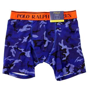 POLO RALPHLAUREN ポロ ラルフローレン アンダーウェア 下着 COTTON STRETCH BOXER BRIEF メンズ ボクサーブリーフ カモフラージュ柄 ロイヤルブルー 青 S M L｜soulstyle