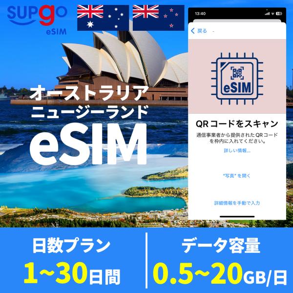 eSIM オーストラリア Australia ニュージーランド New Zealand simカード...