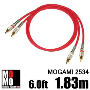 モガミ（ MOGAMI 2534 ）赤 RCAケーブル 3.0ft (92cm) 赤白ペア