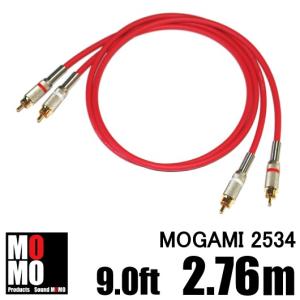モガミ（ MOGAMI 2534 ）赤 RCAケーブル 3.0ft (92cm) 赤白ペア