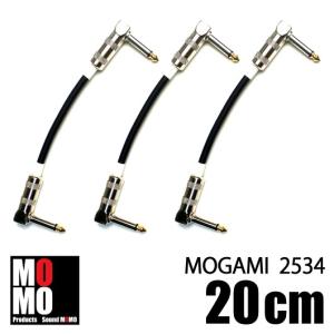 モガミ 【 MOGAMI 2534 】黒 30cm L-L型 ギターパッチケーブル