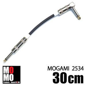 モガミ 【 MOGAMI 2534 】黒 30cm L-L型 ギターパッチケーブル